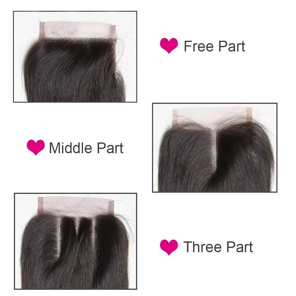 Factory Direct Hair Vendors Lace Frontal Closure 100% Human Hair 4x4 transparent Lace Closure 100% human hair 4x4 three part virgin cuticle aligned hair frontal lace closure with bundles natural straight toupee human hair women