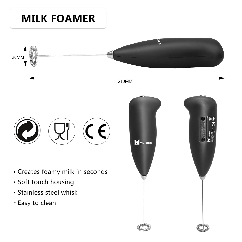 Milk Frother Handheld Mixer Foamer Coffee Maker Egg Beater Chocolate/Cappuccino Stirrer Mini Portable Blender Kitchen Whisk Tool