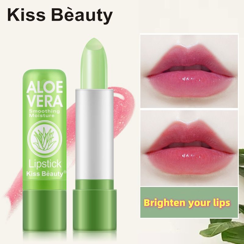 Lipstick kiss beauty Aloe vera color changing lipstick CRRSHOP free shipping makeup beauty care