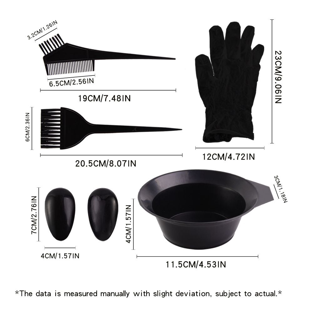 Complete Hair Dyeing Tool Set, Disposable Professional Hair Coloring Supplies with Waterproof Cape, Dye Brush, Mixing Bowl, Disposable Gloves, Ear Covers, Full Hairdressing Kit for Salon and Home DIY Hair Coloring Bleaching