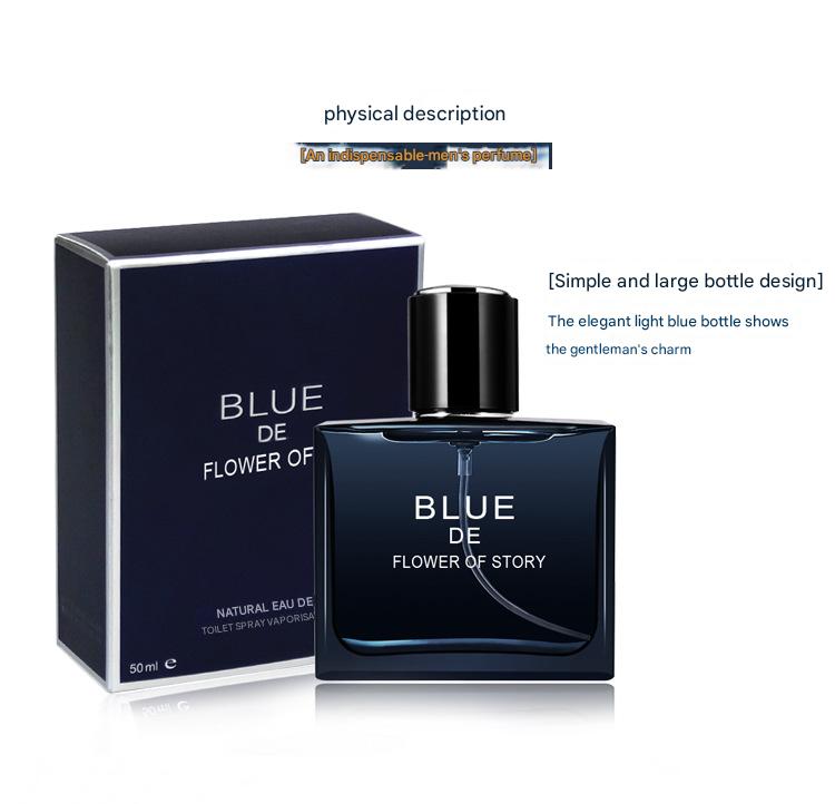 Flower Story Azure Men's Perfume - Long-Lasting Light Fragrance Ocean Note Cologne