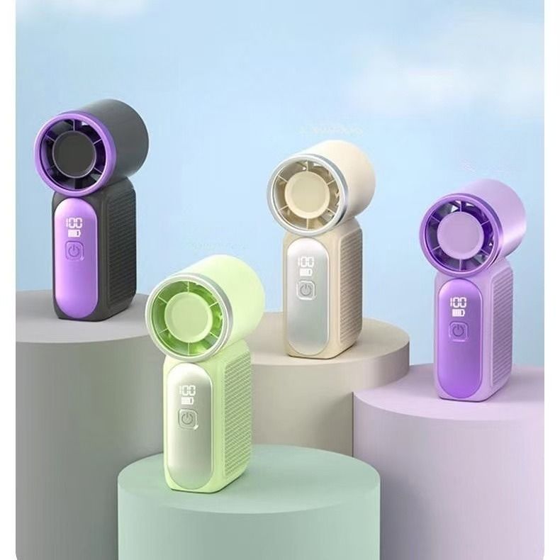 Mini handheld fan, long-lasting battery turbo outdoor portable small fan, a cooling gadget for students to carry around