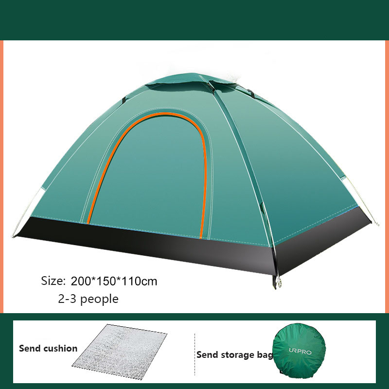 XY223 2-4 Person Fully Outdoor Automatic Quick Open Tent Waterproof Llightweight Tent Beach Travel Double Decker Automatic Tent