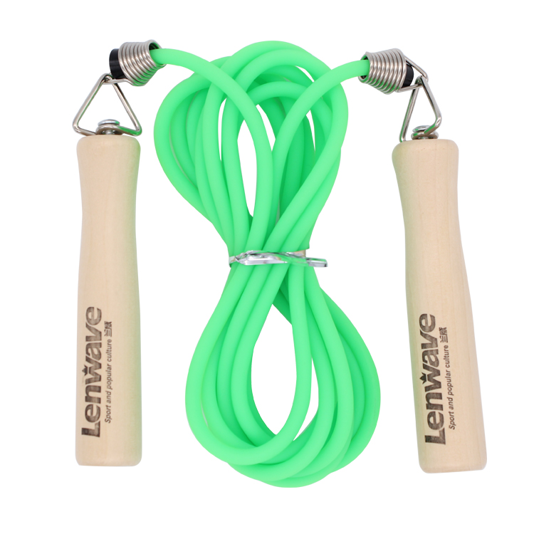 Adjustable Wooden Handle Jump Rope Plastic Skipping Rope Best for Boys and Girls Fitness Training/Exercise/Outdoor Activity Fun Toy
