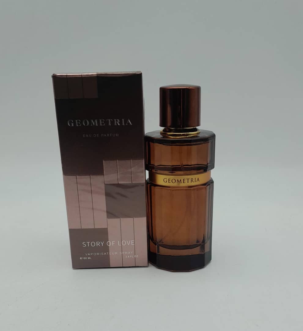 GEOMETRIA EAU DE PARFUM STORY OF LUV VAPORISATEUR SPRAY New crimp glass perfume bottle 100ml 