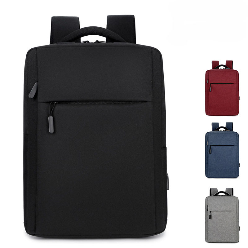 1686 Multi-function Canvas University Student School Bags Men's Laptop Backpack With USB Charging Port