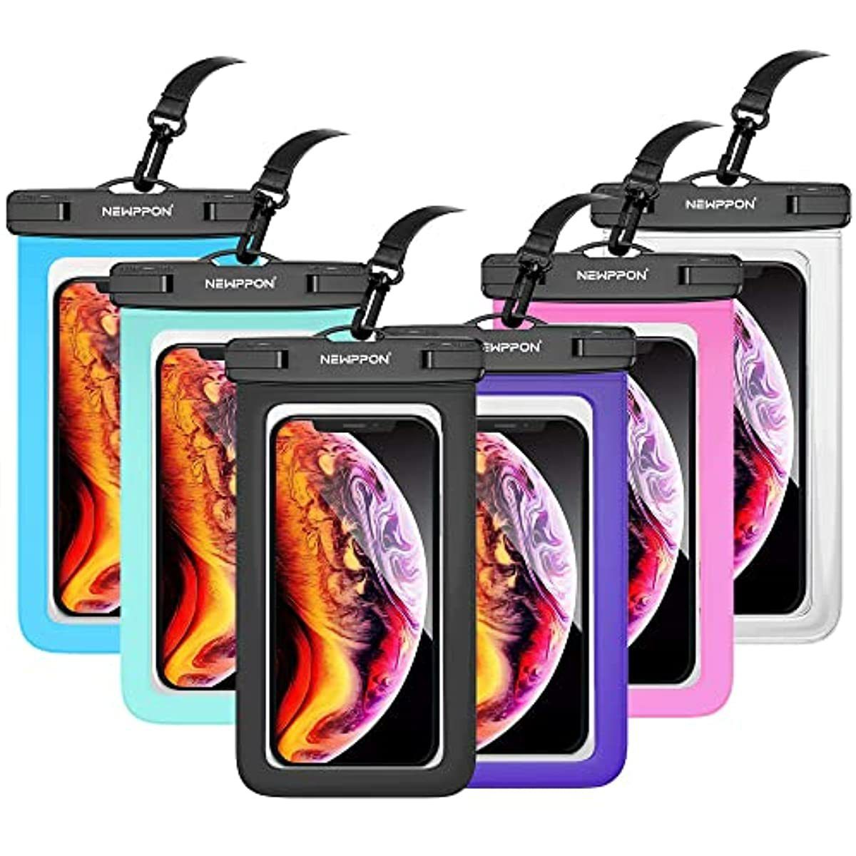 Large waterproof mobile phone bag mobile phone waterproof case swimming hanging neck mobile phone bag touch screen lanyard mobile phone bag universal waterproof dry bag suitable for iPhone 15 14 13 12 Pro Max Plus, Samsung Galaxy Note S23 Ultra underwater mobile phone case, can be used as beach pool waterproof