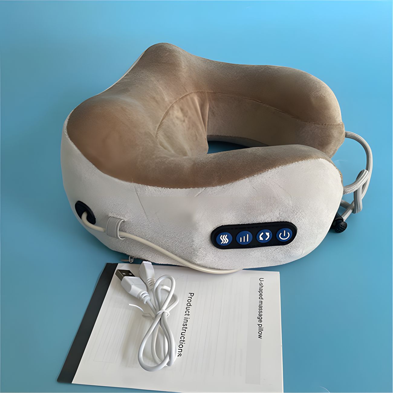 Kneading clip trapezius muscle kneading massage shawl cervical spine massage instrument neck knocking car household electric U-shaped pillow
