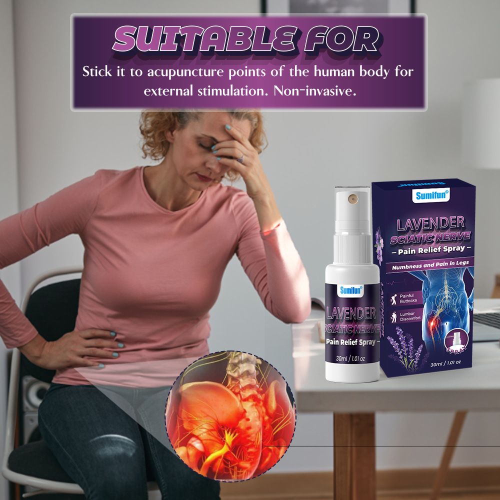 Sumifun New Sciatica Care Spray | Muscles & Joints Soothing Pain Relief Liquid | Natural Herbal Penetrating Health Care Spray for Waist, Back, Legs & Body Discomfort
