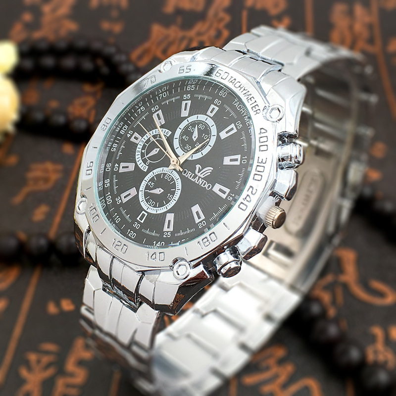 GD004 Simple Zinc Alloy Strap Business Geometric Dial Orlando Quartz Watch for Men