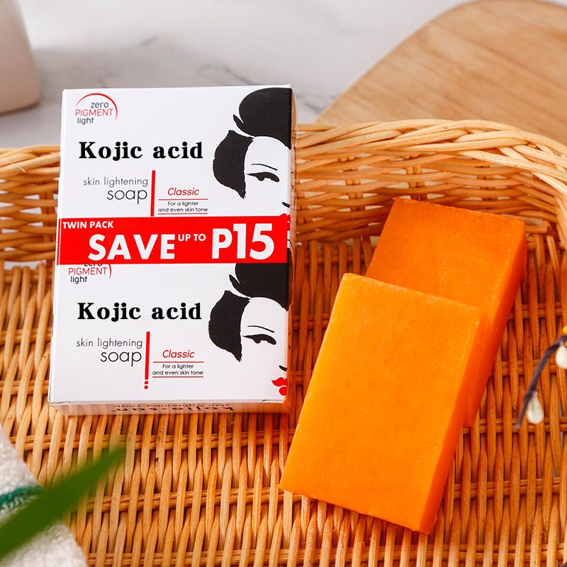 Kojie San Skin Lightening Soap Handmade Whitening Soap Bleaching Kojic Acid Glycerin Soap Deep Cleaning Brighten Skin2pcs 65g