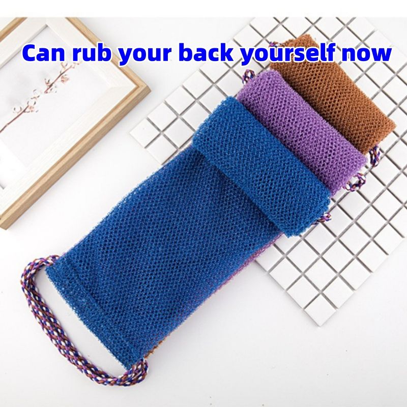 Body Cleansing Nylon bath towel, mesh bath, sauna towel, long strip bath, back rubbing strip, foaming, fast net, soft,CRRSHOP,unisex ,bath, 14*74cm length，Double layer, rub mud, clean up