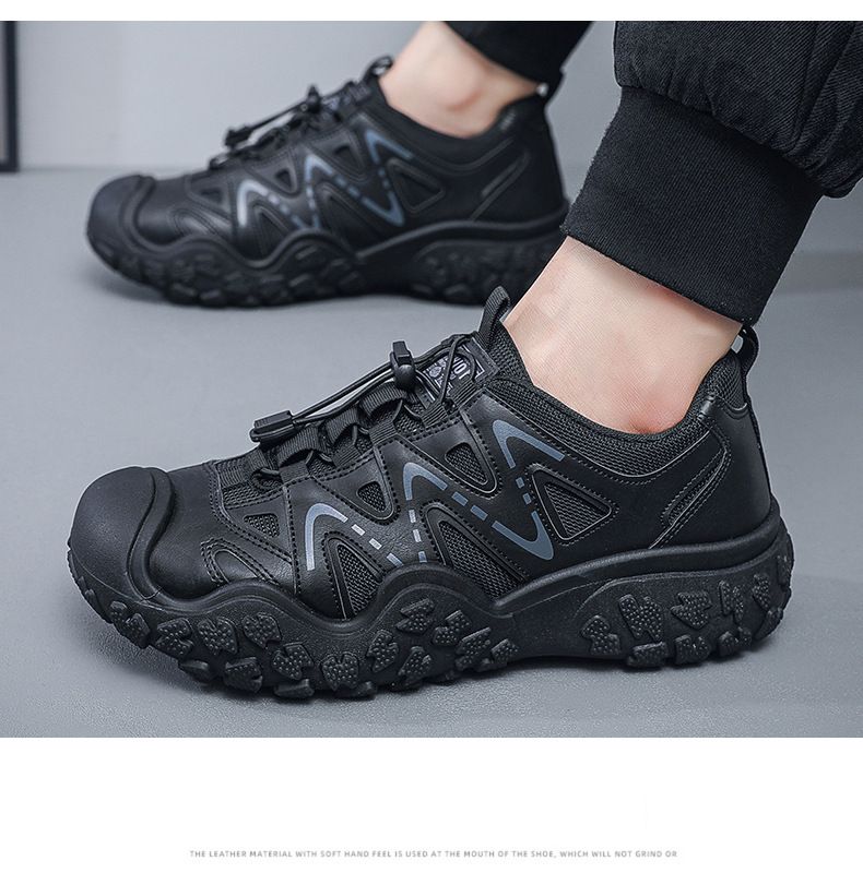 2024 autumn new men's shoes Korean version of fashion shoes Pop shoes casual shoes outdoor mountaineering men's sports shoes 075