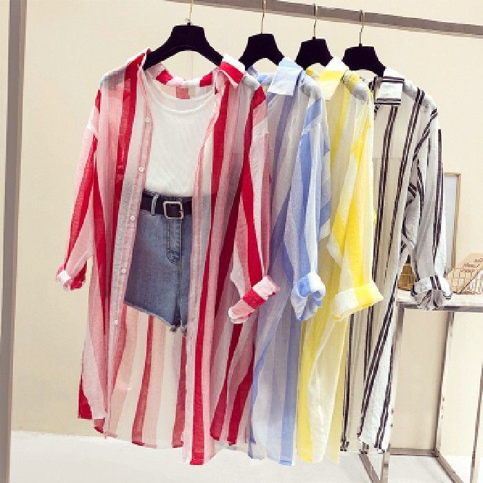 Women's Summer New Thin Sunscreen Clothing Loose Mid-Length Shirt