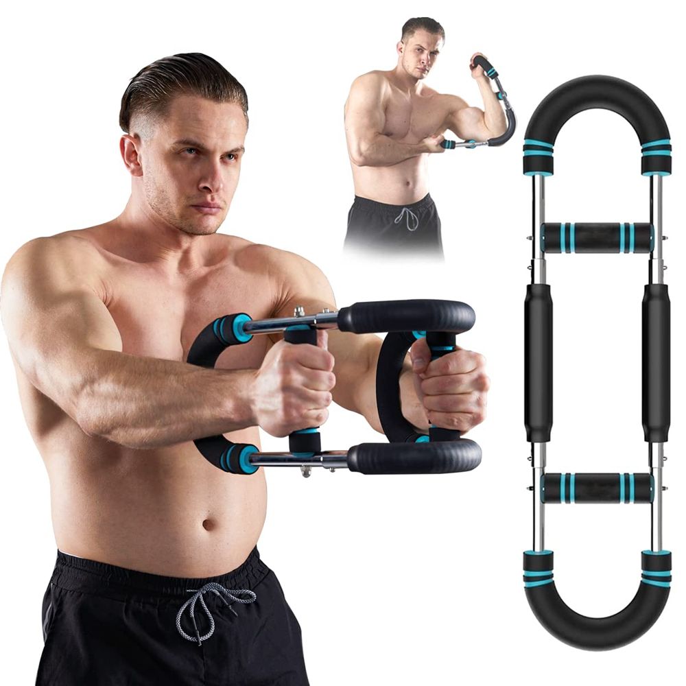 Twister Arm Exerciser,Adjustable Spring Workout Bar, Forearm Triceps Chest Enhanced Exercise Strengthener,Portable Home Fitness Equipment