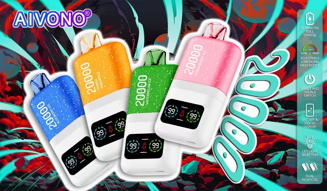 10 pcs 20K Vape-20000 puffs Vape Disposable e-cigarette Puffs 5% or 2% 20000 puffs Cool Mint OEM 600~25K PUFFS Watermelon ice 