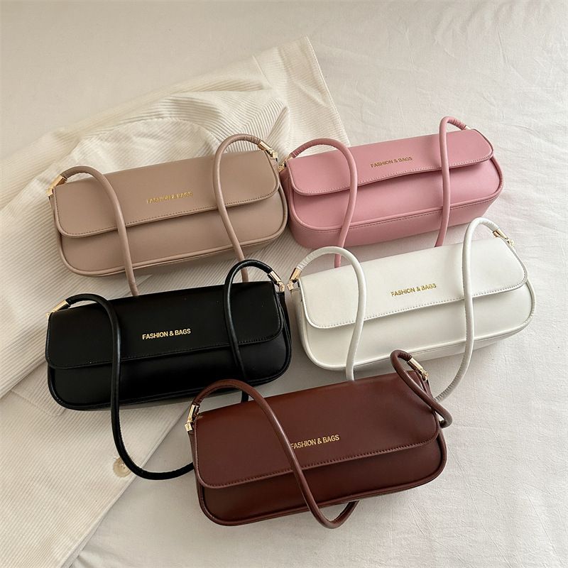 Fashion Light Luxury Women Baguette Bag, Minimalist Stylish Underarm Shoulder Bag, Versatile Handheld Commuter Handbag for Daily Work
