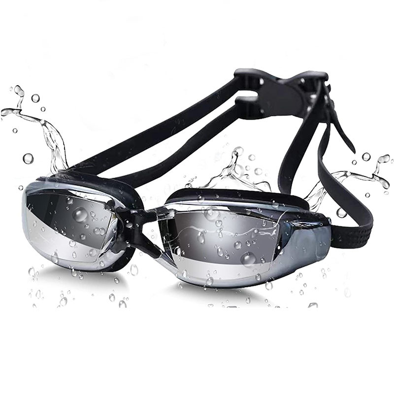 Plating swimming goggles adult waterproof anti-fog silicone swimming glasses