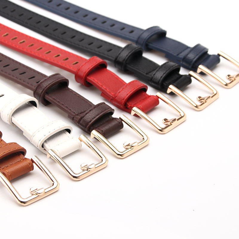 701 Women's Belts Hollow-out Punch-free Imitation Leather Belts All-match Girls' Dresses Decorated With Thin Belt