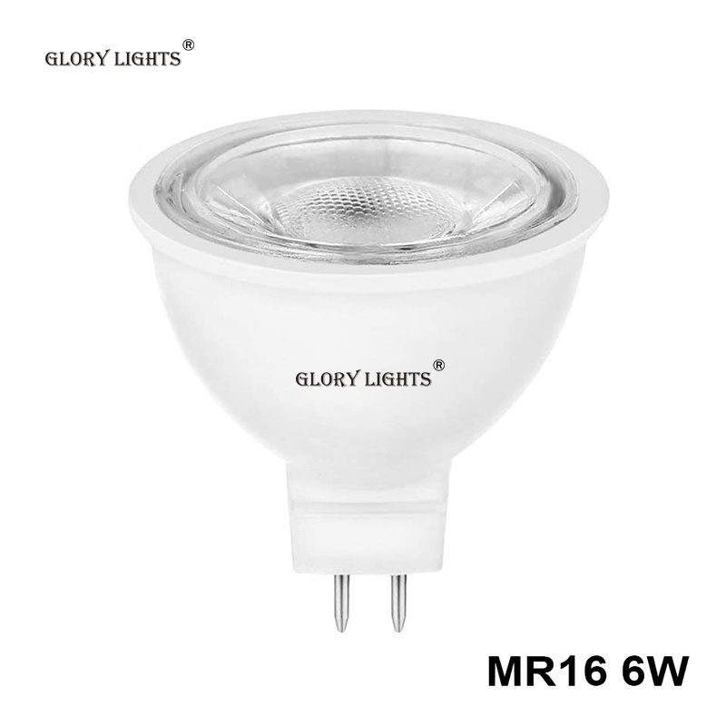 2 IN 1 Glory light GU10/MR16 LED Bulbs, 6W Spot Light Bulb, 6500K Soft Warm White, 24 Degree Beam Angle, LED Replacement Bulbs for Recessed Track Lighting,