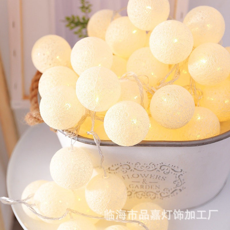Led creative decorative lamp cotton ball lamp string Christmas lamp Festival Lantern interior decoration