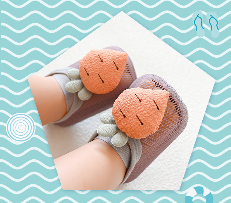 DX62 Low Cut Socks Toddler Baby Boys Girls Non Slip Summer Breathable First Walk Prewalker Floor Soft Socks Shoes