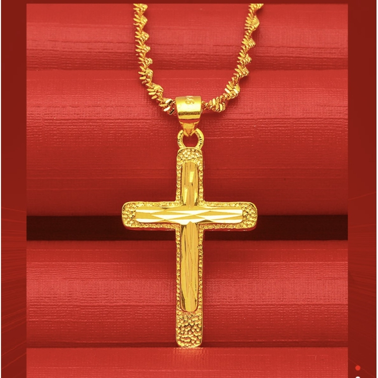 Amazon.com: 24K Gold Plated Catholic Cross Jesus Christ Cross Pendant  Necklace Jewelry for Women : Clothing, Shoes & Jewelry