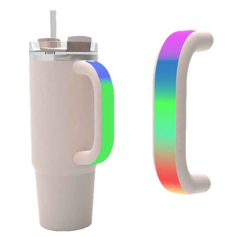 Luminous Stanley water cup colorful handle, creative and interesting multi-color handlepink
