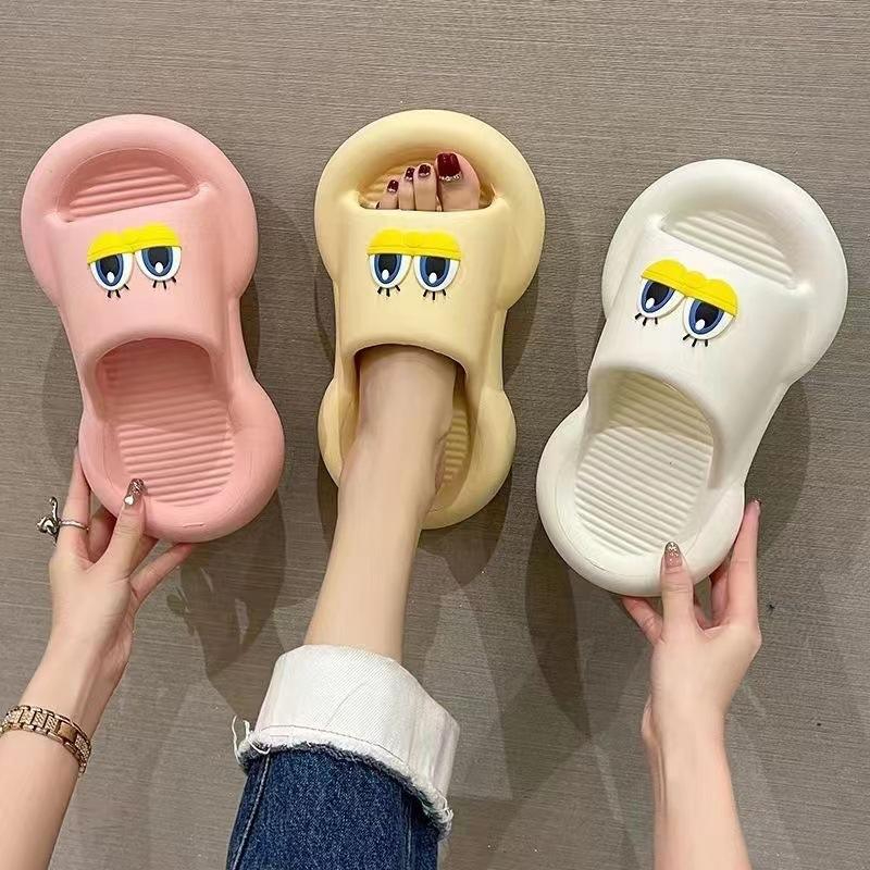 Women Cute Slippers Summer Indoor Thick Bottom Shoes Anti-Slip Slippers