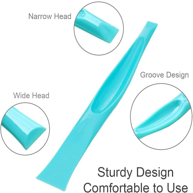 Cleaning Scraper Tool Kitchen Plastic Scraper Multipurpose Stiff Grill Scraper Scratch Free Cleaning Tool Can Opener Sticker Scraper Label Remover Gum Scraper Bottle Opener – 3 PCS