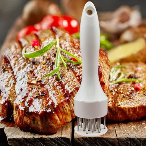 HRZLITAY Meat Tenderizer Tool With 48 Stainless Steel Blades - Handheld Tenderizer For Steak, Chicken & Pork, No Hammer Needed