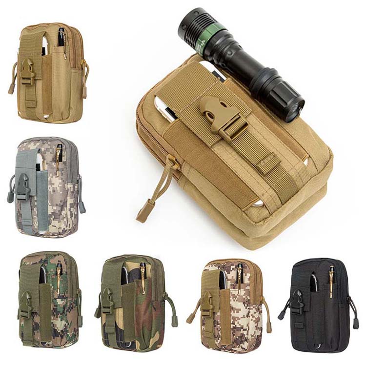 Molle Sport Waist Pack Purse Mobile Phone Bag For Blackview BV9000 Pro / BV 9000 Pro BV9000Pro Flip Cover Case Cellphone Shell