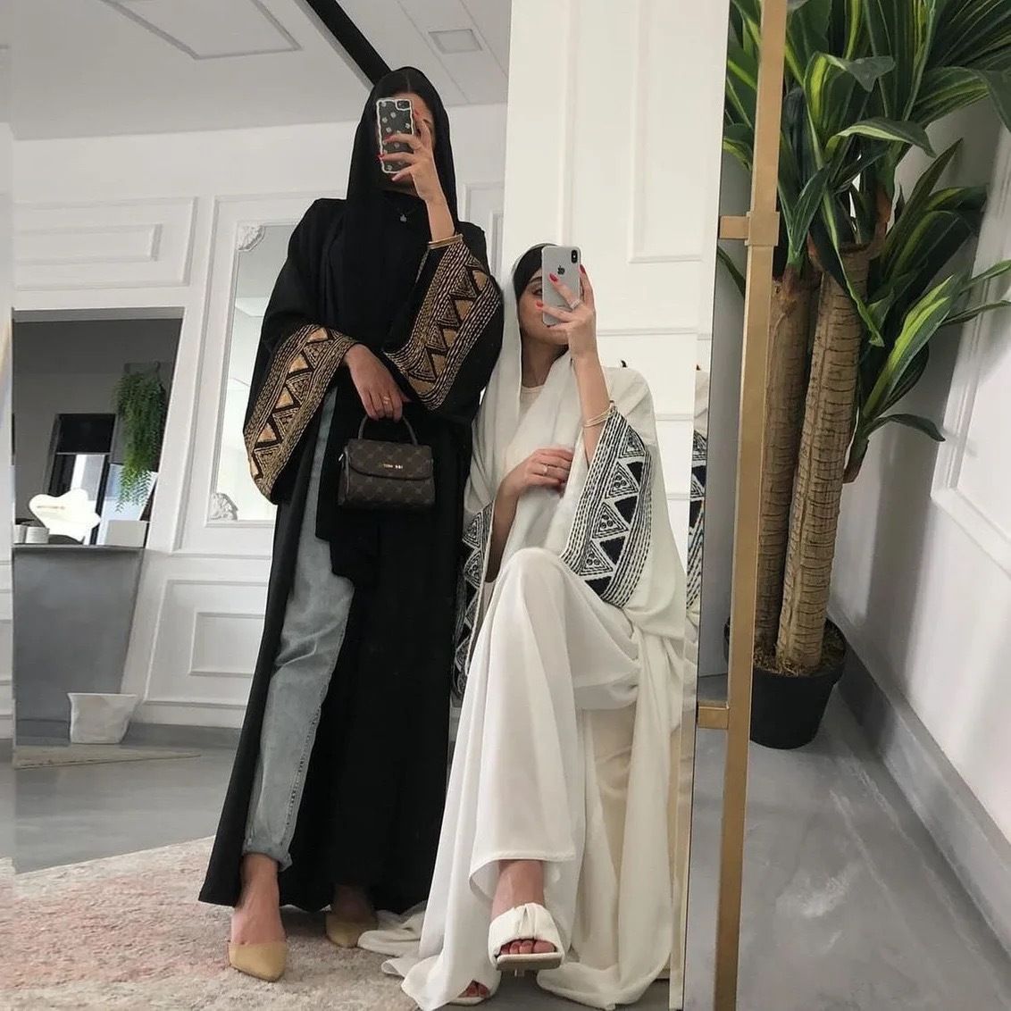 Embroidered Robe Fashion Outerwear Abaya Robe