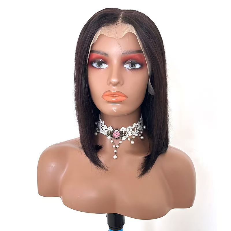 10A 13x4 Lace Frontal Bob Wig Straight Natural