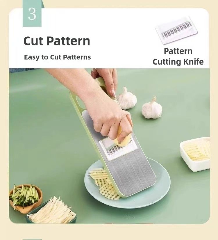 Multifunctional Vegetable Slicer knife, Chopper with 5 Interchangeable Blades,Vegetable cutter chopper