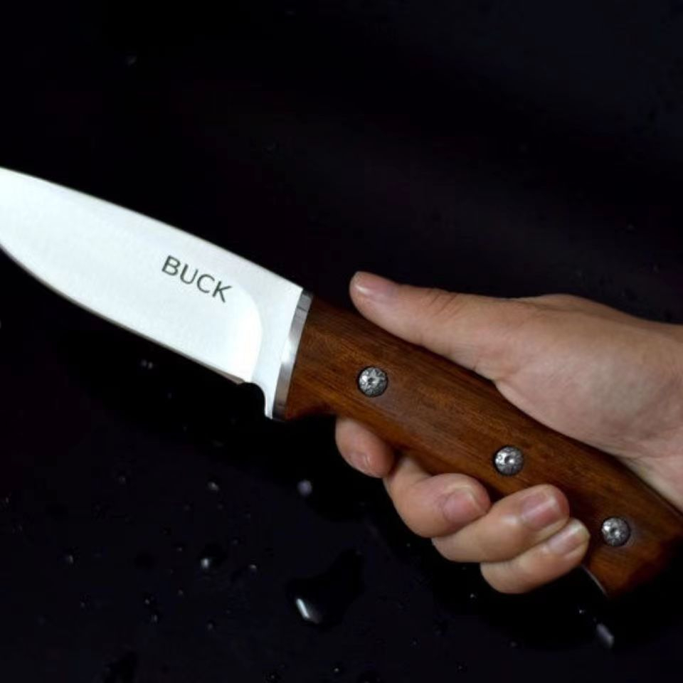 Buck Warrior's Knife Portable Diving Straight Knife Wilderness Survival Small Knife Tactical Swiss Army Knifewhite