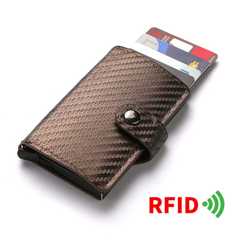 k3289 RFID Blocking Pop Up Credit Card Holder Metal Card Wallet Automatic Business Card Case