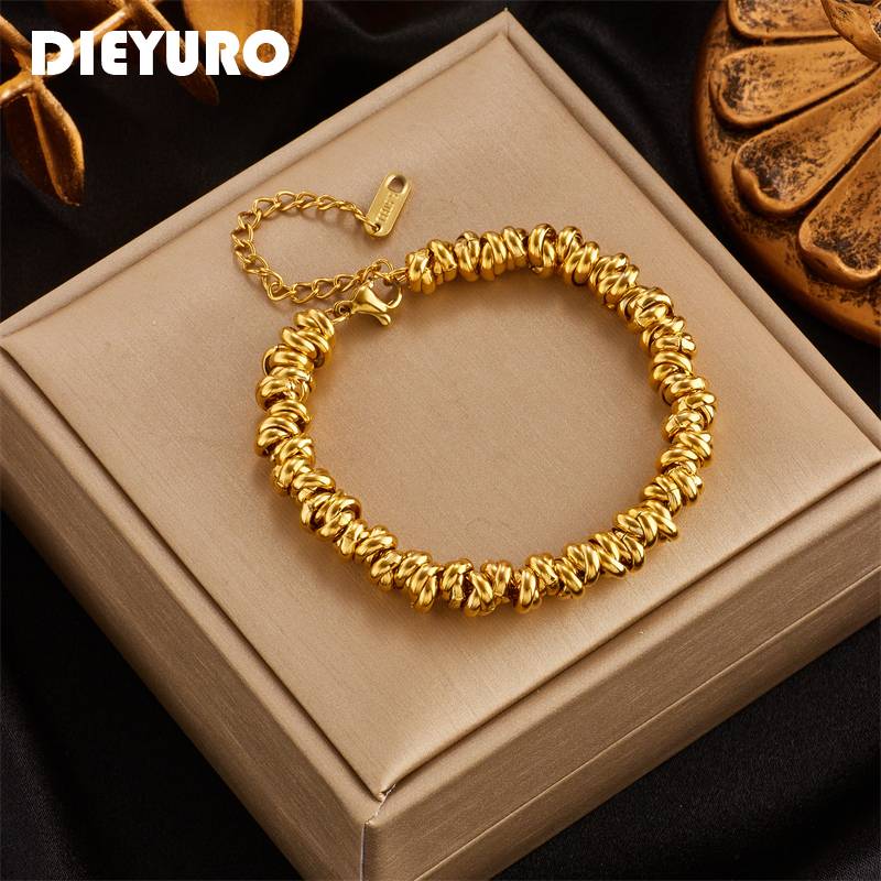 B671 316L Stainless Steel Gold Color Angularity Bracelet For Women 2022 Luxury Designer Fashion Girls Body Jewelry Gifts