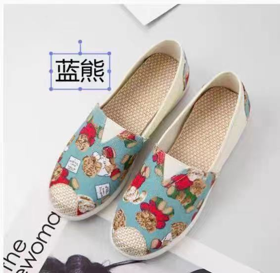 Cloth shoes women's soft bottom loafers canvas shoes comfortable fisherman shoes Korean version all-match