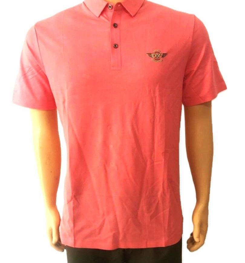 New Apparel Short Sleeve High-End Polo Shirt with Embroidery Men Shirt Men Polo 100% Cotton Lacoste (PINK)