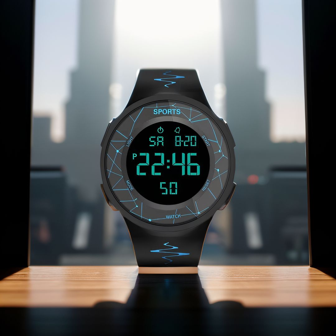 Wrist Watch Waterproof luminous electronic watch Multi functional sports watch CRRSHOP men women Trendy and minimalist watch waterproof Durable to fall Date display Stopwatch timing Alarm mode 