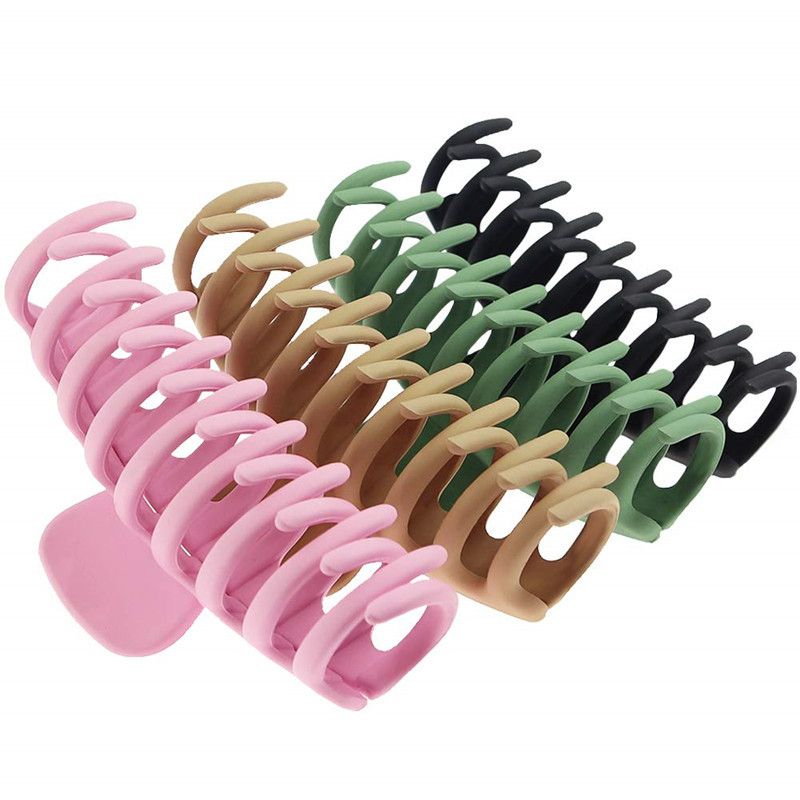 Big Hair Claw Clips 4 Inch Nonslip Large Claw Clip for Women Thin Hair, 90's Strong Hold Hair Clips for Thick Hair