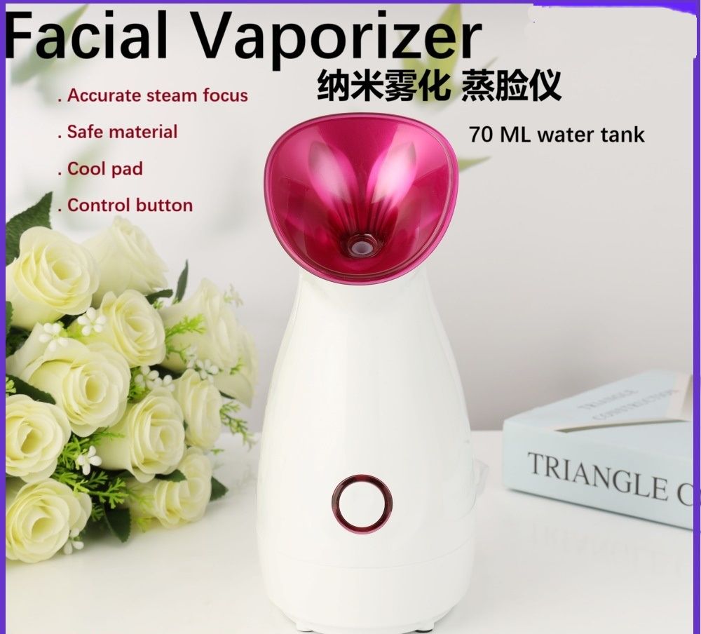 Nano Ionic Hot Mist Facial Steamer, Home Facial Spa Moisturizing Face Steaming Device, Fast Warm Mist Deep Hydration Pore Cleansing Facial Humidifier, Portable Beauty Skin Care Mist Sprayer for Women Daily Skincare