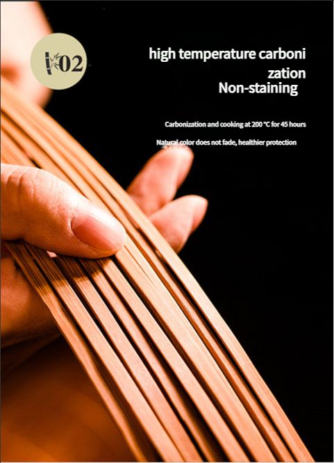 Summer mat pure natural carbonized bamboo mat foldable household bamboo mat double-sided rattan mat student dormitory ice silk mat