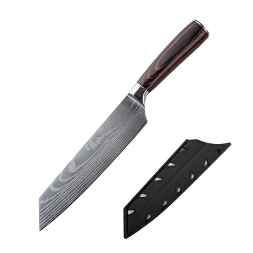 1-10PCS kitchen knives Set Laser Damascus pattern chef knife Sharp