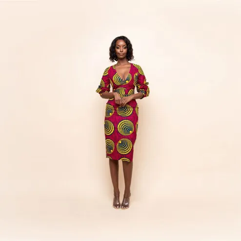 2022 New Fashion Print Dress Waist Women's Ethnic Style Package Hip Skirt  V-neck Tight A-line Skirt African Women's Clothing - AliExpress