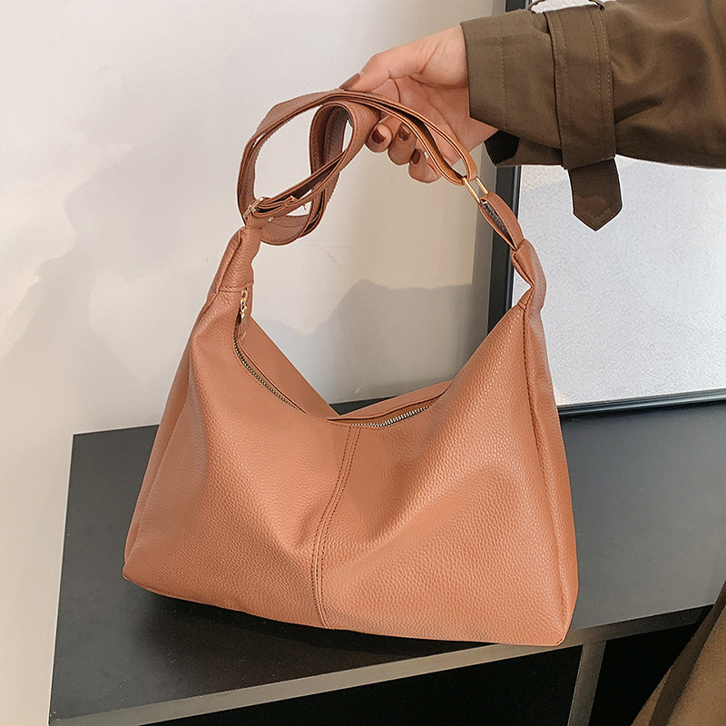 7-9239 Ladies Bag Women'S Fall/Winter 2022 New Vintage Large Capacity Pebbled Patchwork Tote Bag Women's Shoulder Crossbody Bag
