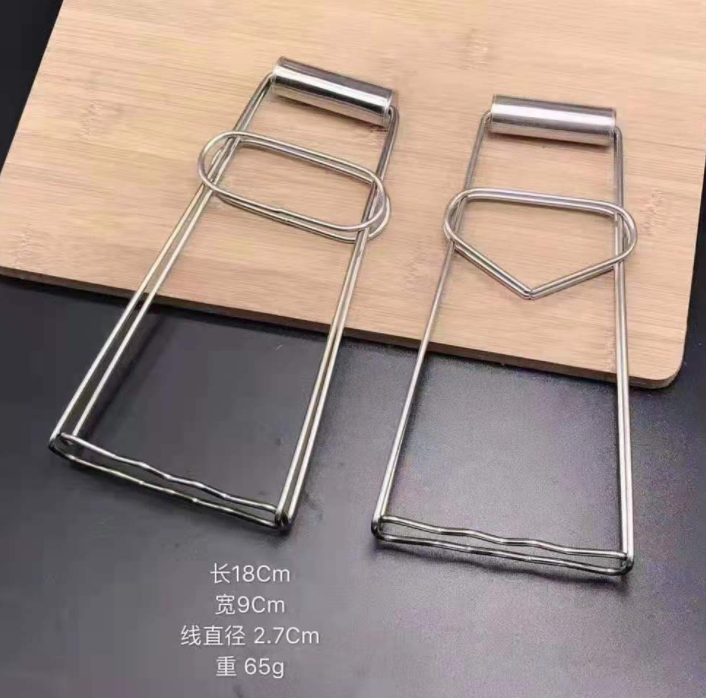 1 pcs  Stainless Steel Foldable Hot Dish Clamp Anti-Scald Bowl Clip Plate Pot Gripper Kitchen Utensil Holder Kitchen Tool