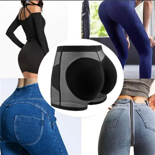 Women's Shapewear Abdominal Pants Underwear Cross Design Fake Butt