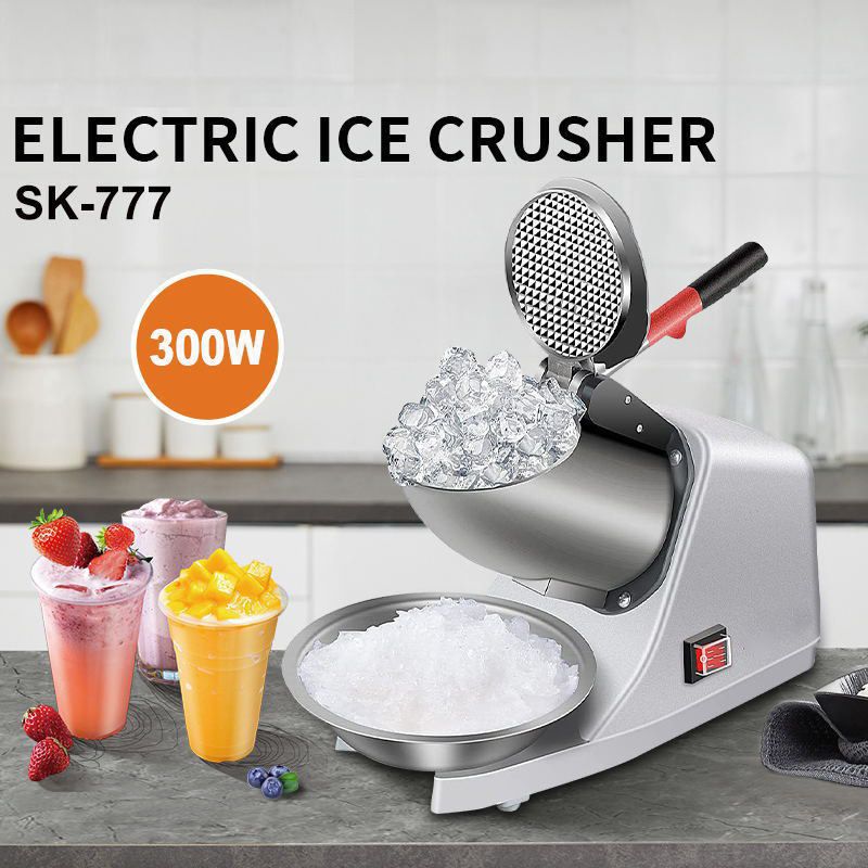 110V Stainless Steel Ice Maker Household Electric Milkshake Smoothie Maker Ice Crusher